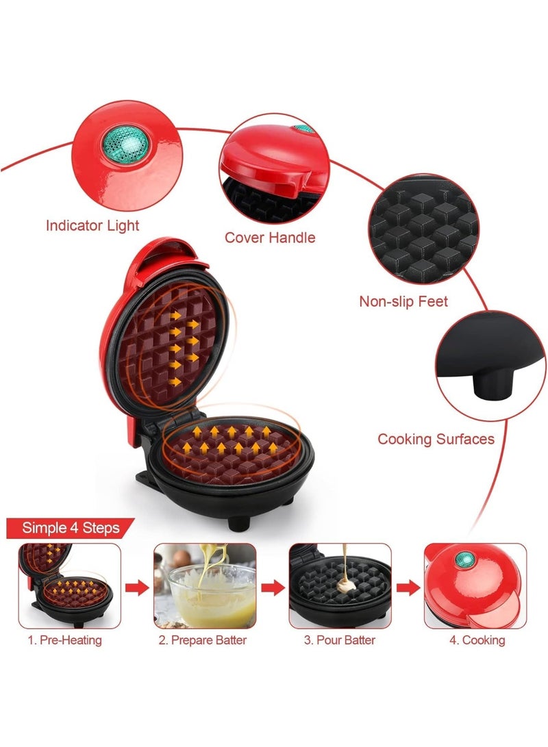 Compact Electric Mini Waffle Maker – Non-Stick Waffle Iron for Fast Breakfast, Pancakes, Snacks, Kids’ Birthday Parties, and Family Gatherings - Image 4